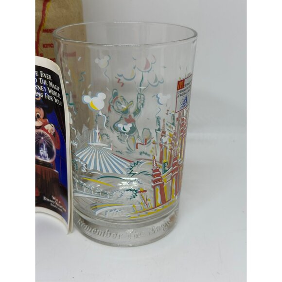 VTG McDonalds Disney World 25th Anniversary Remember The Magic Donald Duck Glass - Picture 5 of 9